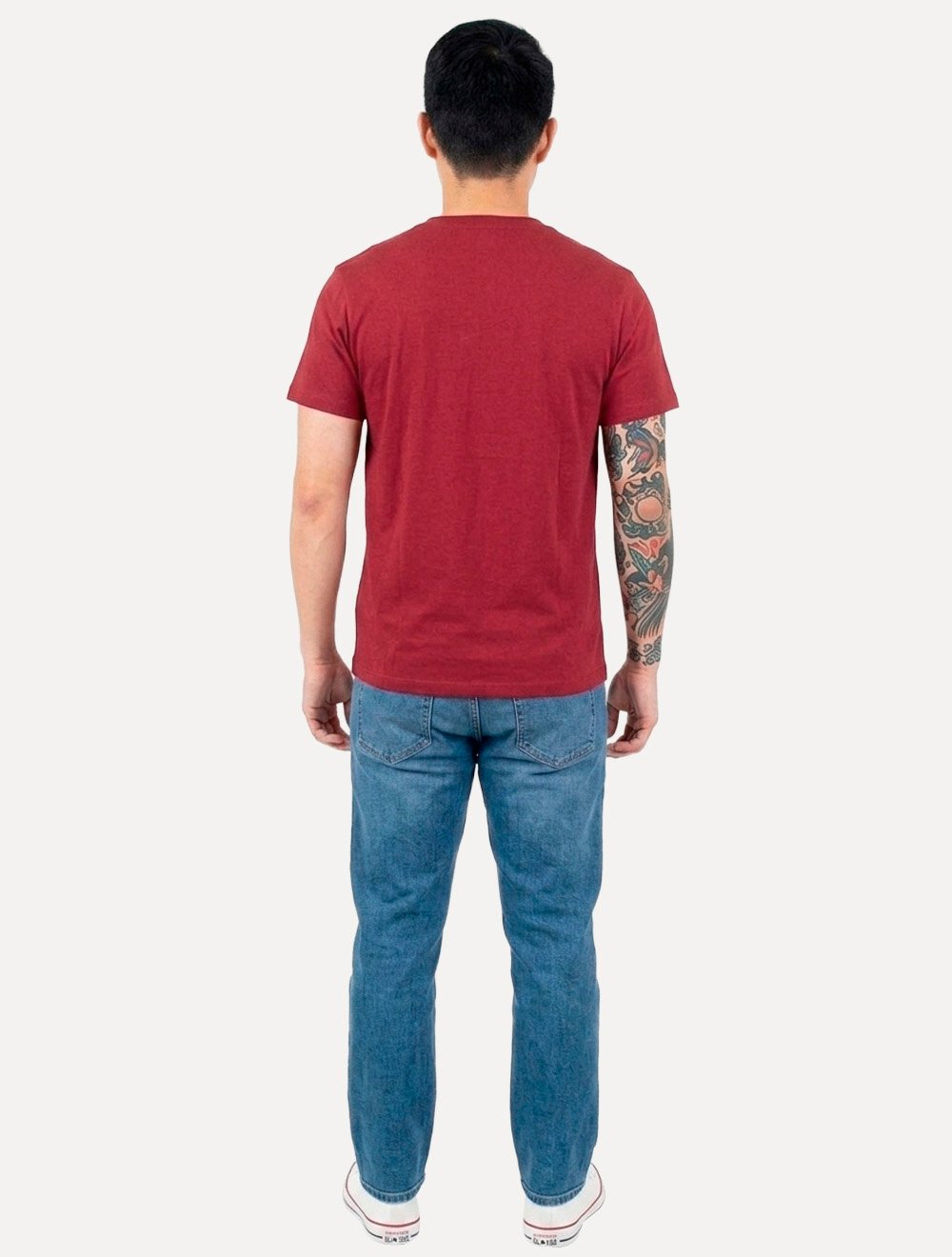 Camiseta Ellus Masculina Cotton Fine Easa Duocolor Vermelha