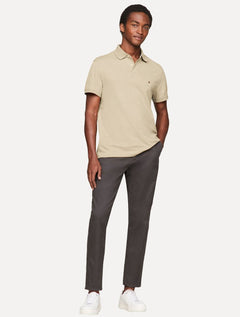 Polo Tommy Hilfiger Masculina Regular Piquet 1985 Cáqui Claro
