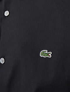Camisa Lacoste Masculina Slim Fit Popeline Stretch Preta