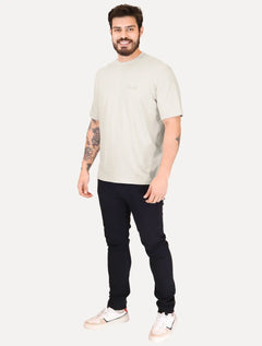 Camiseta Armani Exchange Masculina Regular Rubber Logo Areia