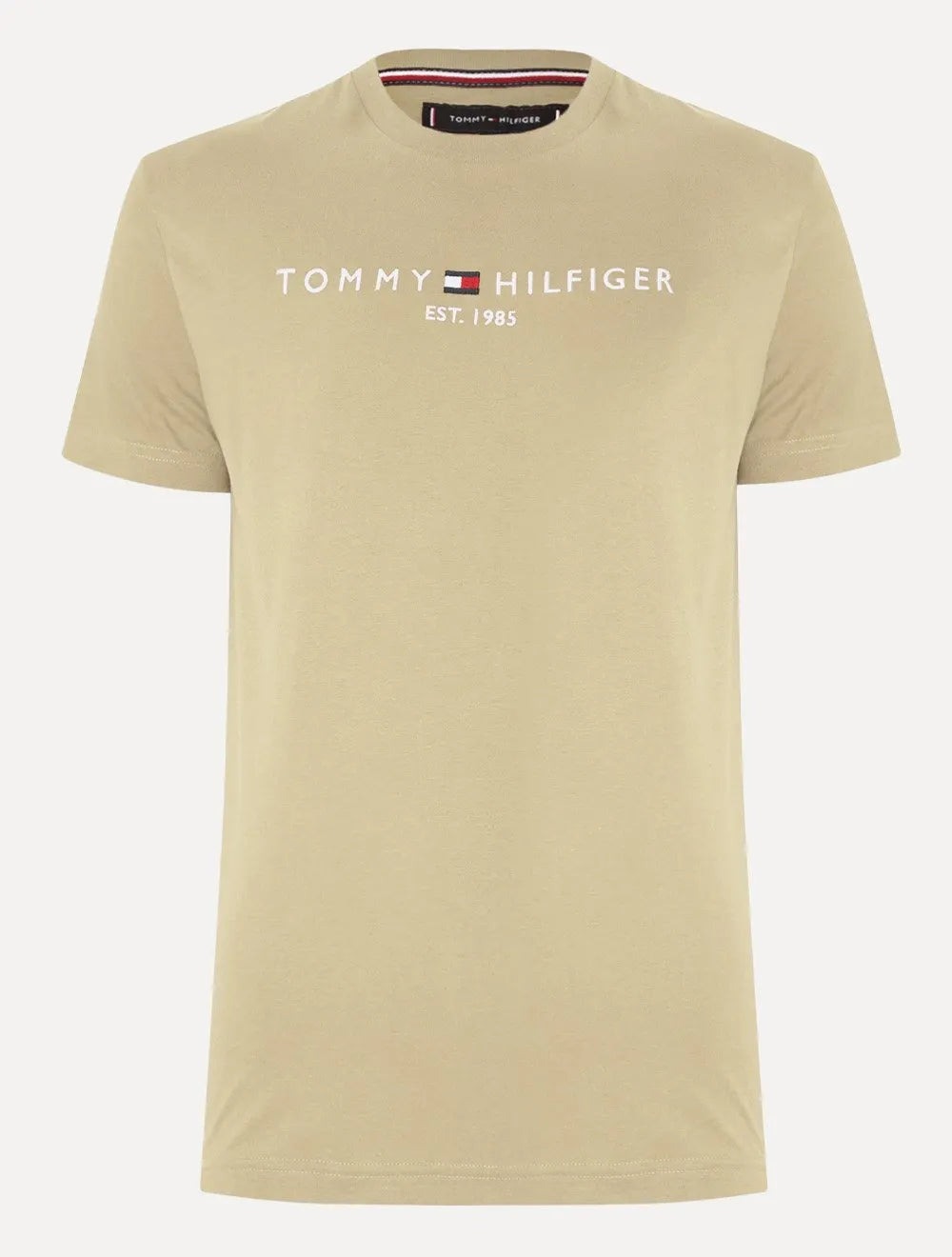Camiseta Tommy Hilfiger Masculina Light Core Logo Tee Cáqui Médio