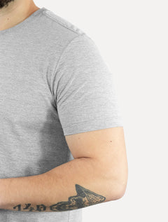 Camiseta Calvin Klein Jeans Masculina Institutional Navy New Logo Cinza Mescla