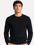 Suéter Dudalina Masculino Tricot Crewneck Basico Azul Marinho
