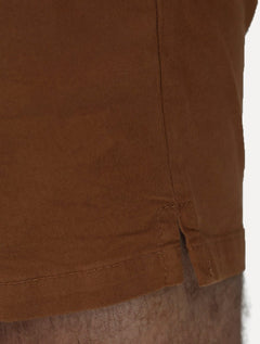 Short King & Joe Masculina Sarja Flex Twill Peach Marrom