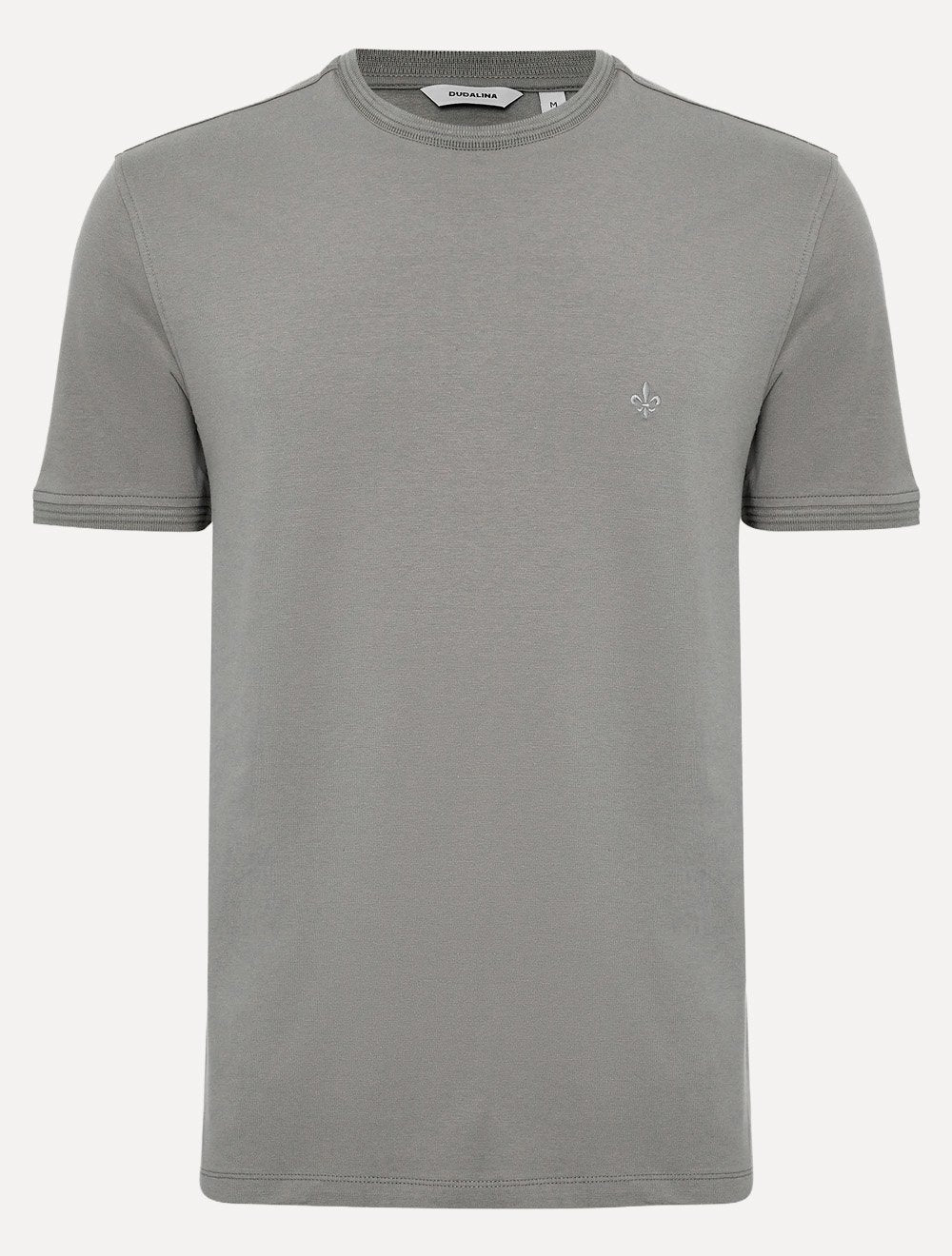 Camiseta Dudalina Masculina Cotton Flex Cinza Médio