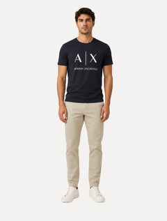Camiseta Armani Exchange Masculina Slim Fit Big Logo Azul Marinho