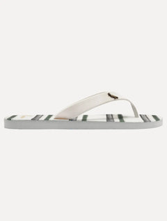 Chinelo Reserva Masculino RSV Listras Tricolores Branco