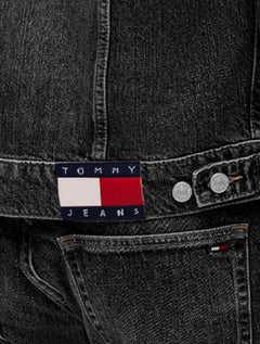 Jaqueta Tommy Jeans Masculina Regular Ryan Trucker Cinza Claro