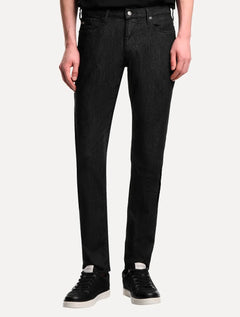 Calça Jeans Empório Armani Masculina J06 Slim Fit Stripe Preta