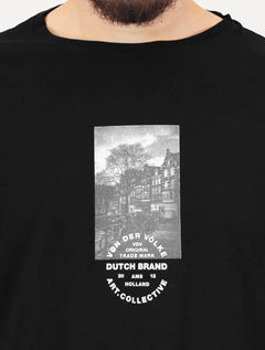 Camiseta Von der Volke Masculina Origineel AMS Holland Preta