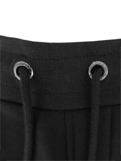 Bermuda Tommy Hilfiger Masculina Moletom Vertical Logo Preta