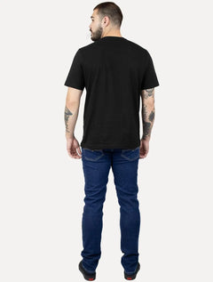 Camiseta Individual Comfort Fit Desconecte Estampa Preta