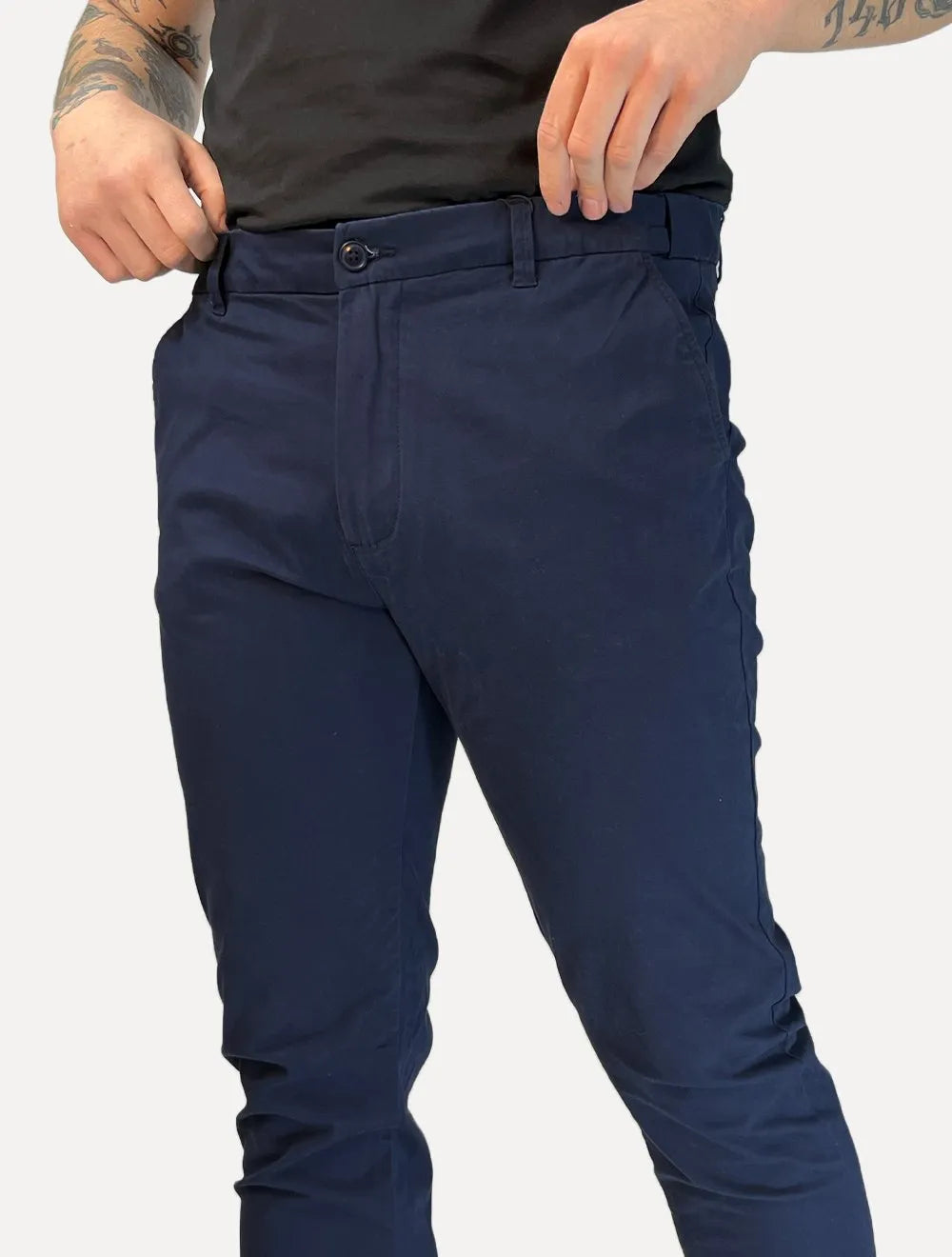 Calça Dixen Masculina Adaptive Sarja Regulagem Cós Azul Marinho