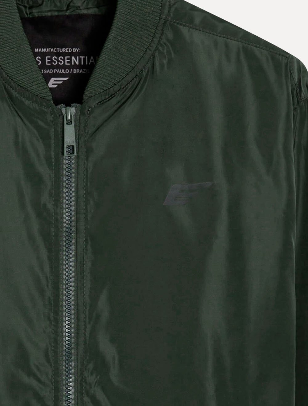 Jaqueta Ellus Masculina Nylon Light Bomber Pocket Verde Escuro