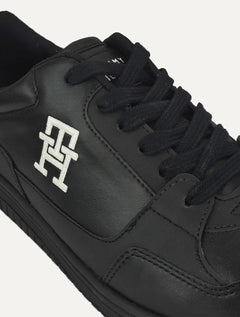 Tênis Tommy Hilfiger Masculino Couro Basket 2C Mix Suede Preto