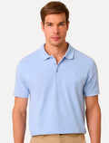 Polo Dudalina Piquet Essentials Cotton Basica Modal Azul Claro
