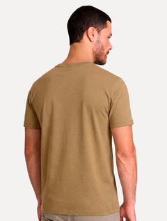 Camiseta John John Masculina Slim Fit Route Cáqui Escuro