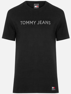 Camiseta Tommy Jeans Masculina Regular New Classic Linear Preta