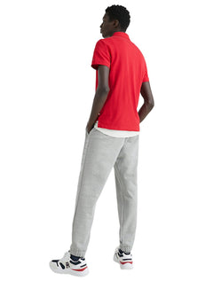 Polo Tommy Hilfiger Masculina Regular Global Stripe Half Zip Vermelha