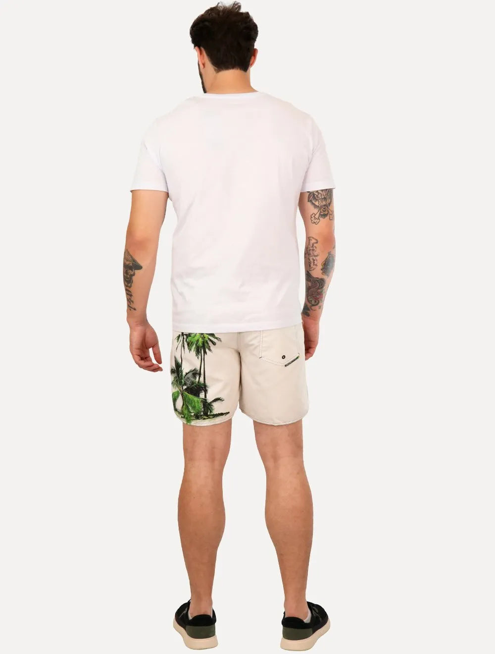 Bermuda Osklen Masculina D'Água Surf Coqueiros Off-White