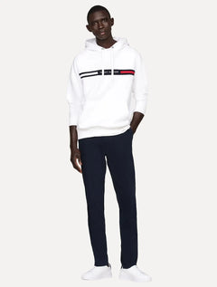 Moletom Tommy Hilfiger Masculino Chest Insert Hoodie Branca