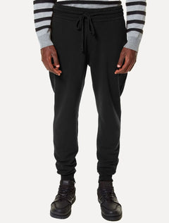 Calça John John Masculina Moletom Patch Preta