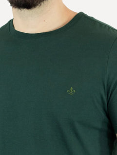 Camiseta Dudalina Masculina Essentials Modal Logo Verde