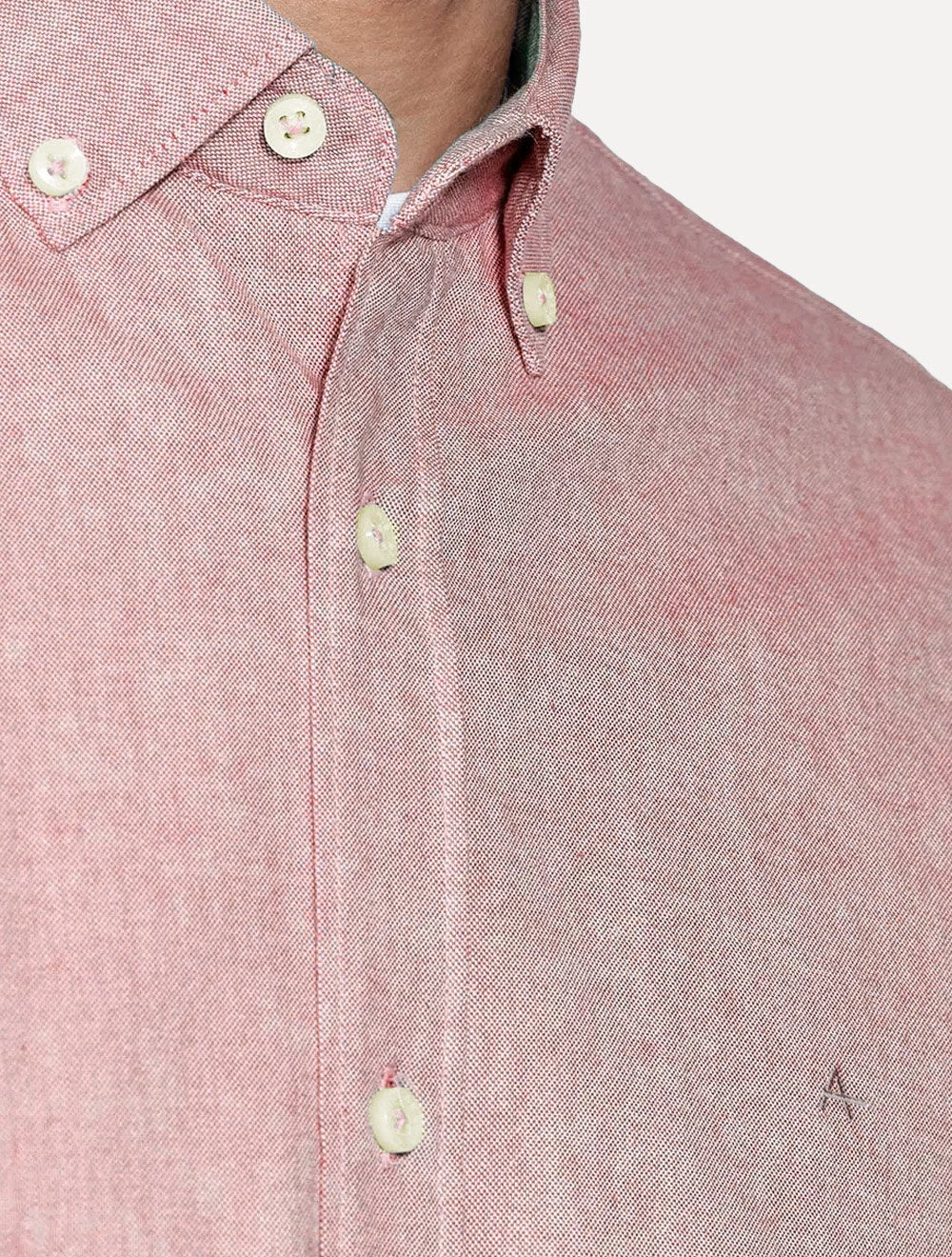 Camisa Aramis Masculina Slim Oxford Planalto Vermelha Mescla