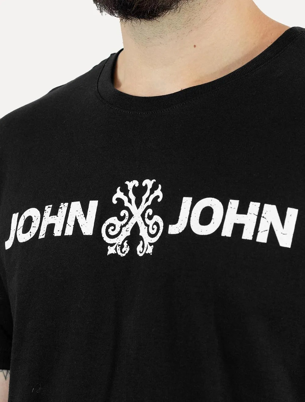 Camiseta John John Masculina JJ Basic Logo Rusty Preta