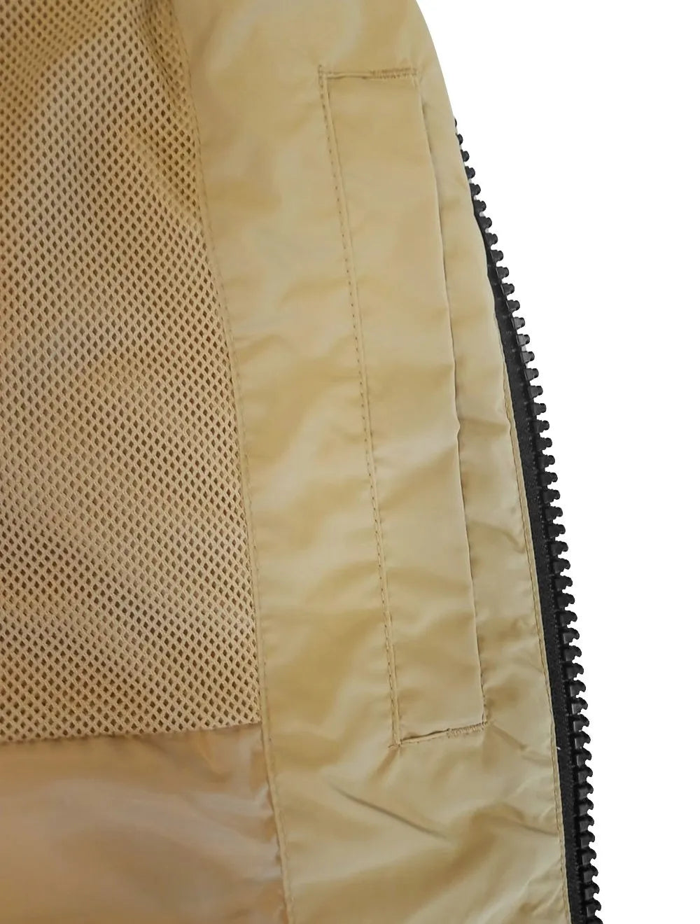 Jaqueta Calvin Klein Jeans Masculina Reciclada Chest Logo Cáqui Claro
