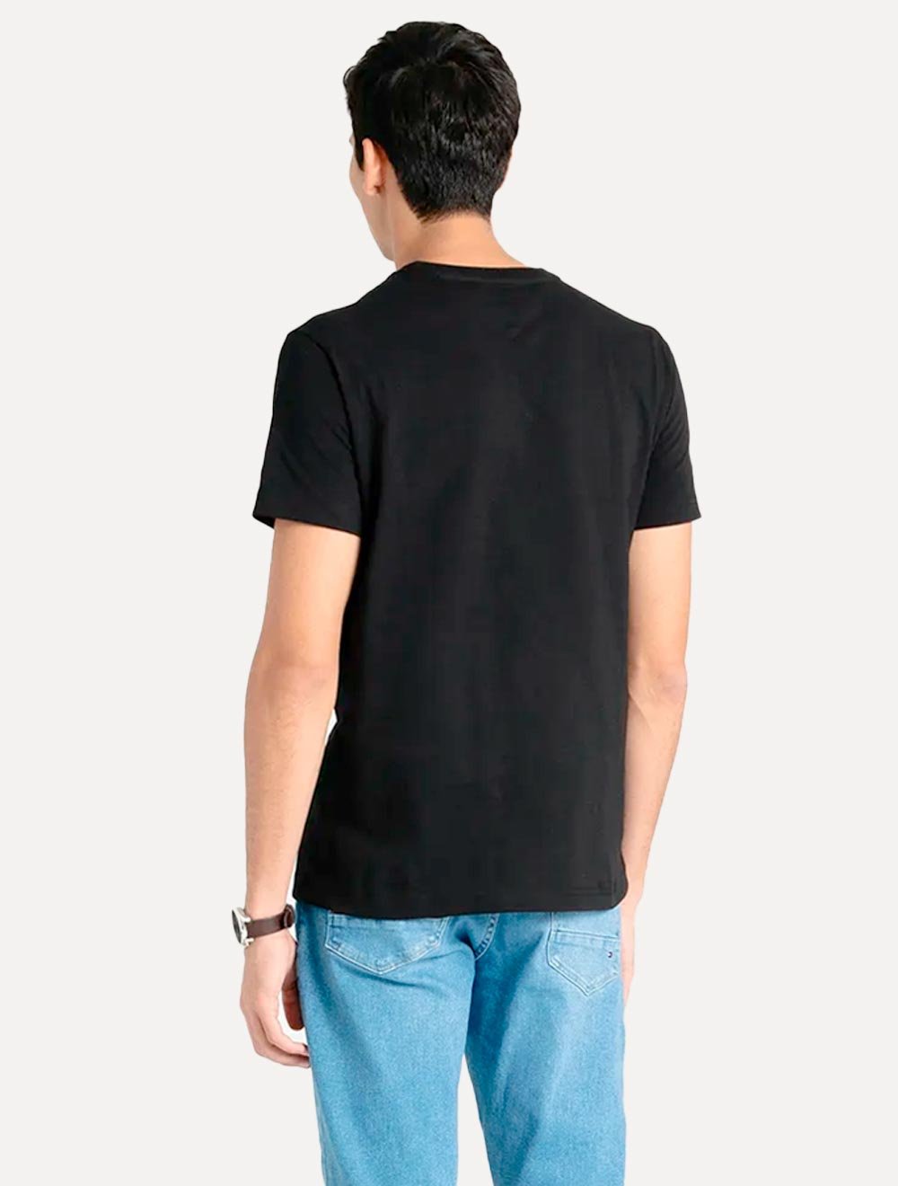 Camiseta Tommy Jeans Masculina Regular Pocket Preto