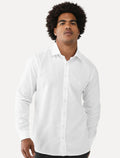 Camisa Dudalina Masculina Slim Fitt Superfine Cotton Light Logo Lisa Branca