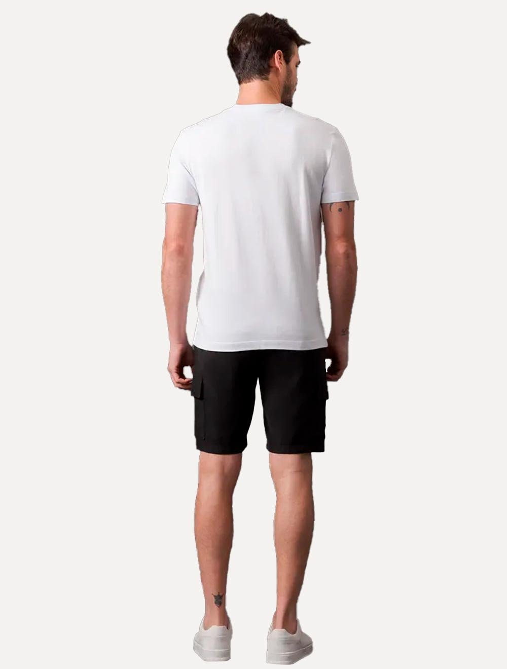 Camiseta Calvin Klein Masculina Piquet Orgânico Cotton Branca
