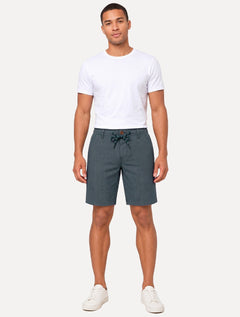 Bermuda Aramis Masculina Chino Cotton Sarja Cadarço Azul Marinho Mescla