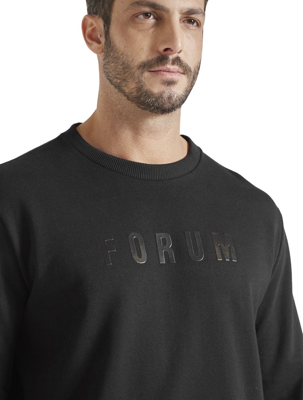 Moletom Forum Masculino New Comfort Crewneck Front Logo Preto