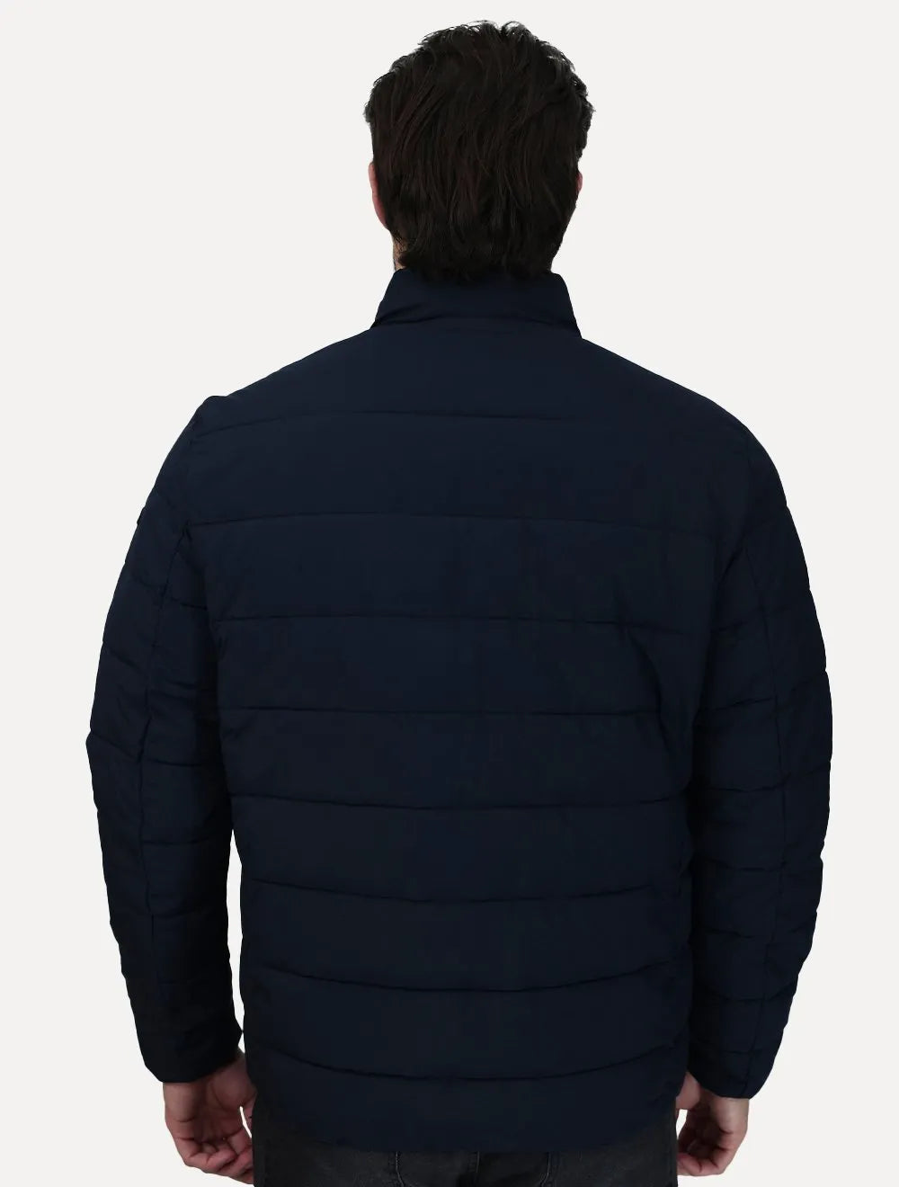 Jaqueta Calvin Klein Masculina Matelassê Full-Zip Azul Marinho