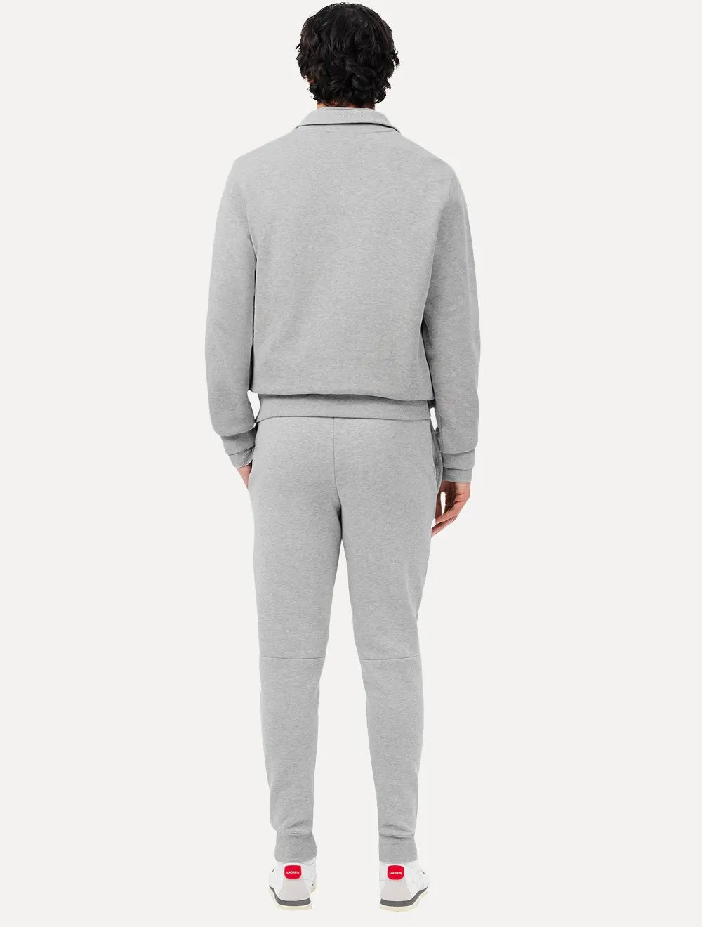 Calça Lacoste Masculina Moletom Sport Cotton Fleece Croco Cinza Mescla