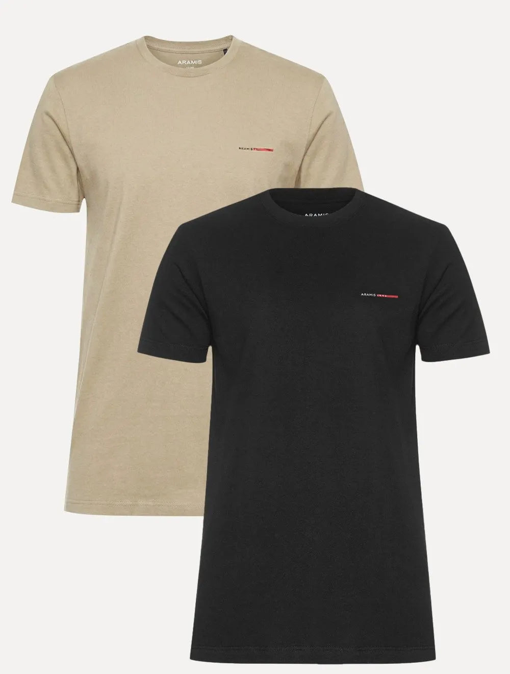 Kit Camisetas Aramis | Estampa Assinatura Preta/Cáqui