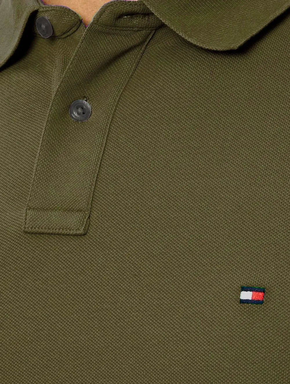 Polo Tommy Hilfiger Masculina Regular Piquet 1985 Verde Folha