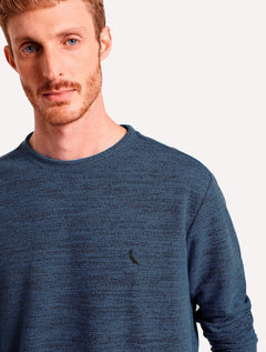 Casaco Reserva Masculino Moletinho Hoodie Capuz Logo Azul Mescla