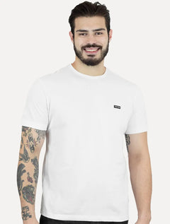 Camiseta Calvin Klein Masculina Piquet Orgânico Branca