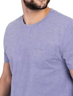 Camiseta Aramis Masculina Tingimento Eco Lisa Azul Mescla