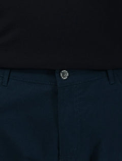 Bermuda King & Joe Masculina Slim Sarja 2X1 Five Pockets Azul Marinho