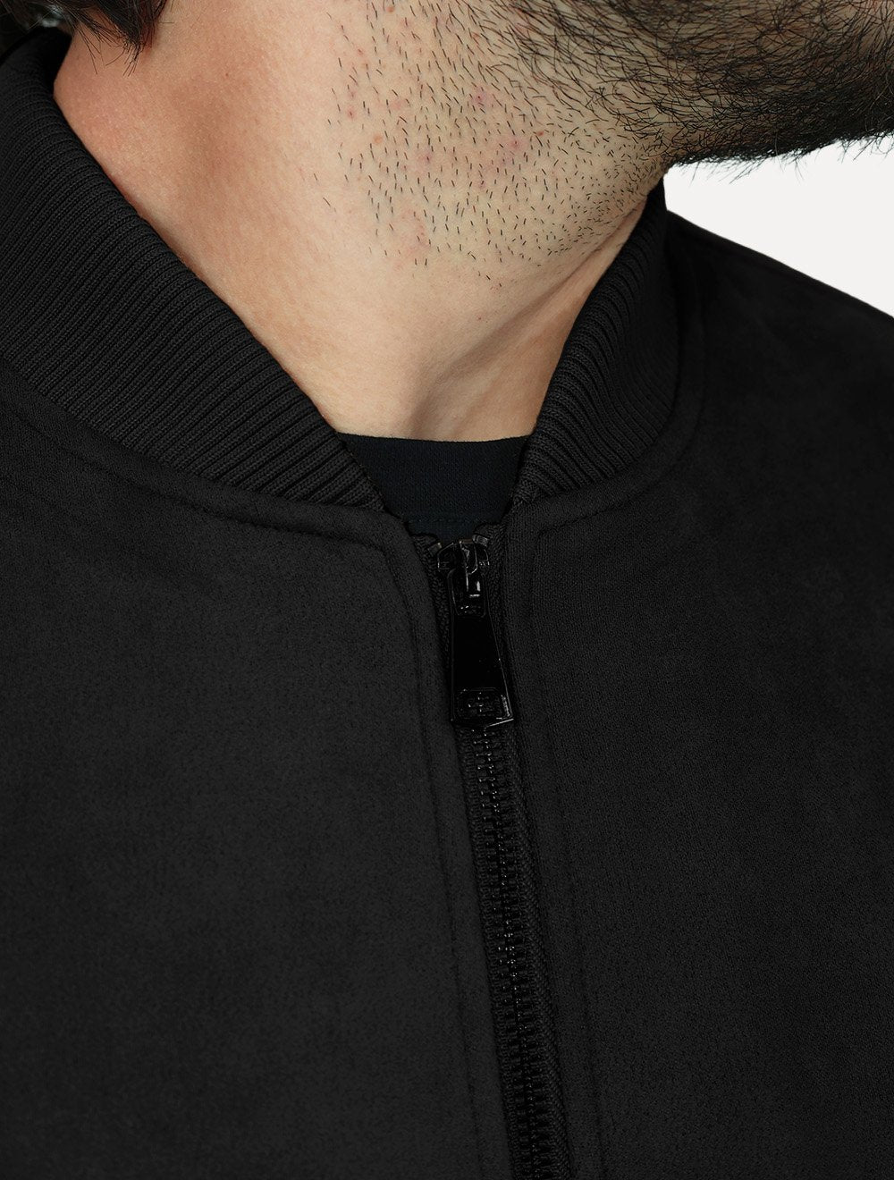 Jaqueta Dixen Masculina Bomber Suede Preta