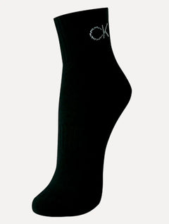 Meia Calvin Klein Esportiva Cano Médio CK Preta 1UN