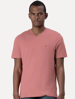 Camiseta Tommy Hilfiger Masculina Essential V-Neck Salmão