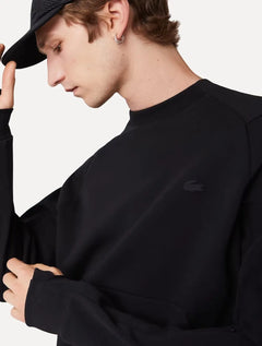Moletom Lacoste Masculino C-Neck Kangaroo Pocket Cotton Blend Preto