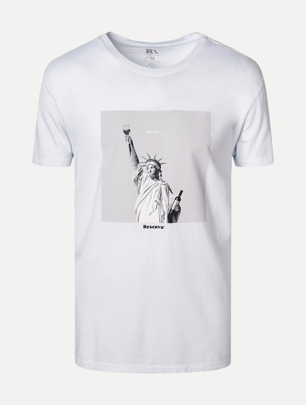Camiseta Reserva Masculina Estampada Sextou NY Branca