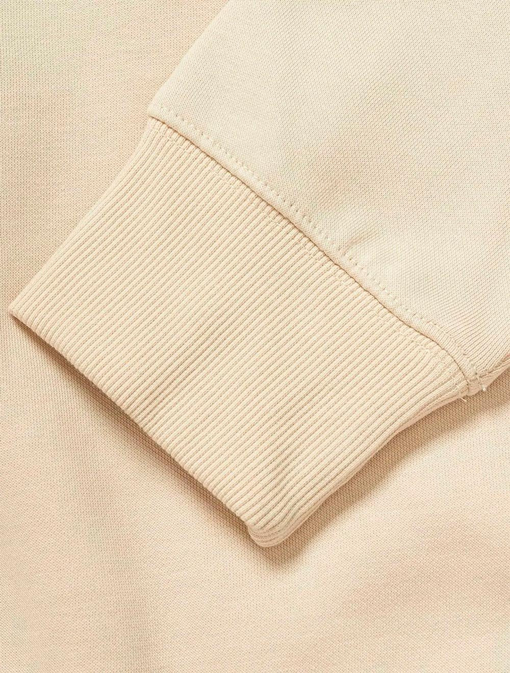 Moletom Tommy Jeans Masculino Fleece Flag Crewneck Areia