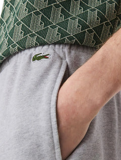 Calça Lacoste Moletom Masculina Croco Logo 1927 Cinza Mescla